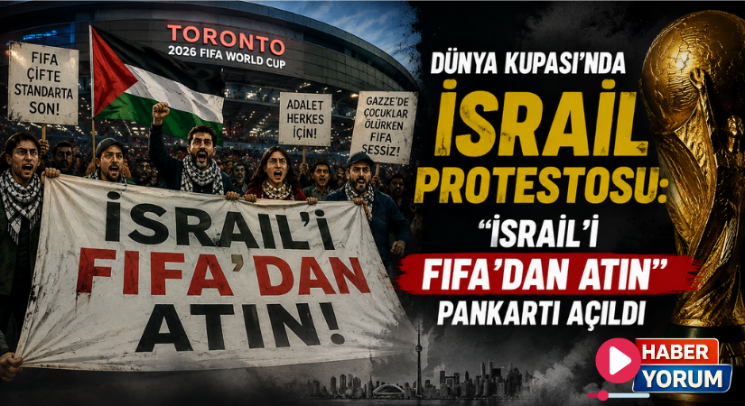 Dünya Kupası’nda İsrail Protestosu: “İsrail’i FIFA’dan Atın” Pankartı Açıldı