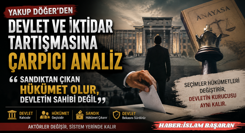 MÜLK SAHİBİ KİMDİR? YAKUP DÖĞER’DEN DEVLET VE İKTİDAR TARTIŞMASINA ÇARPICI ANALİZ