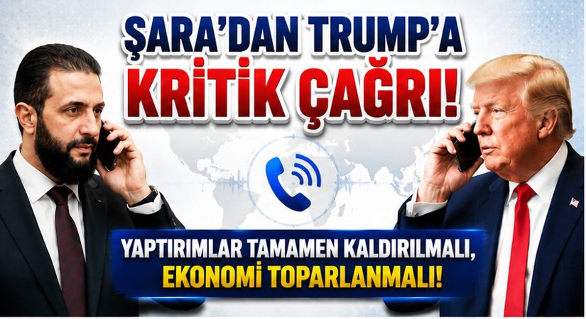 Ahmed Şara, Trump’a Yaptırımların Kaldırılması Çağrısı Yaptı