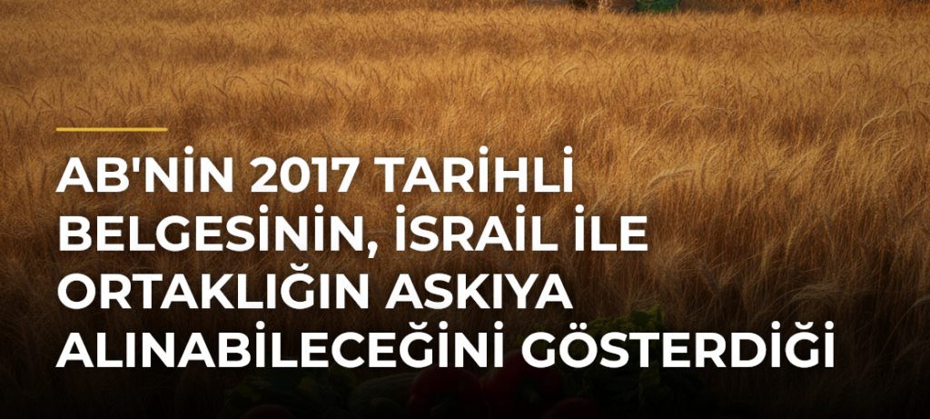 AB’nin 2017 tarihli belgesinin, İsrail ile ortaklığın askıya alınabileceğini gösterdiği ortaya çıktı