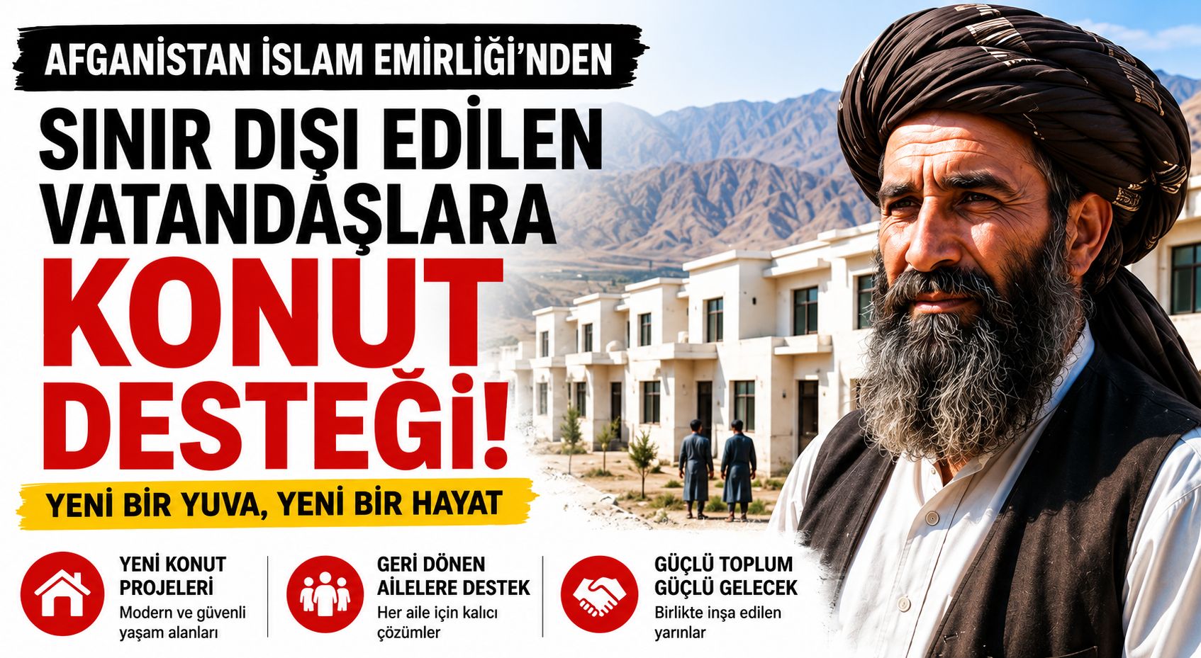 Afganistan’da, Sınır Dışı Edilen Vatandaşlara Konut Projesi