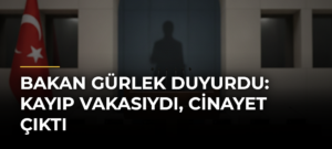 Bakan Gürlek Duyurdu: Kayıp Vakasıydı, Cinayet Çıktı