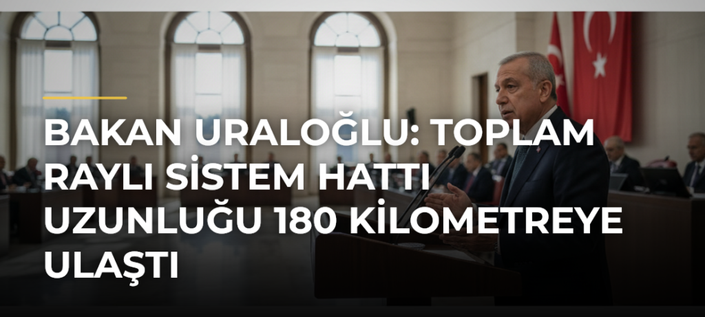 Bakan Uraloğlu: Toplam raylı sistem hattı uzunluğu 180 kilometreye ulaştı