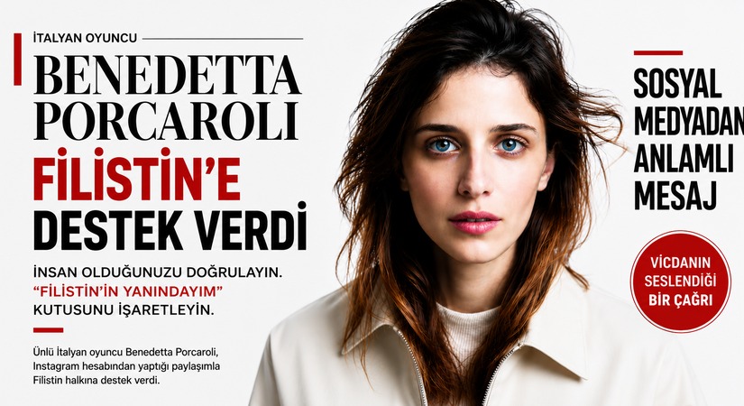 Benedetta Porcaroli’den Filistin’e Anlamlı Destek