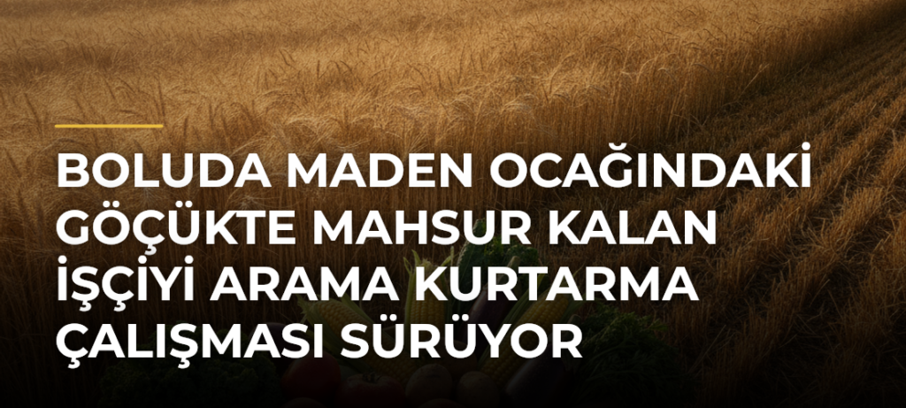 Boluda Maden Ocağındaki Göçükte Mahsur Kalan İşçiyi Arama Kurtarma Çalışması Sürüyor