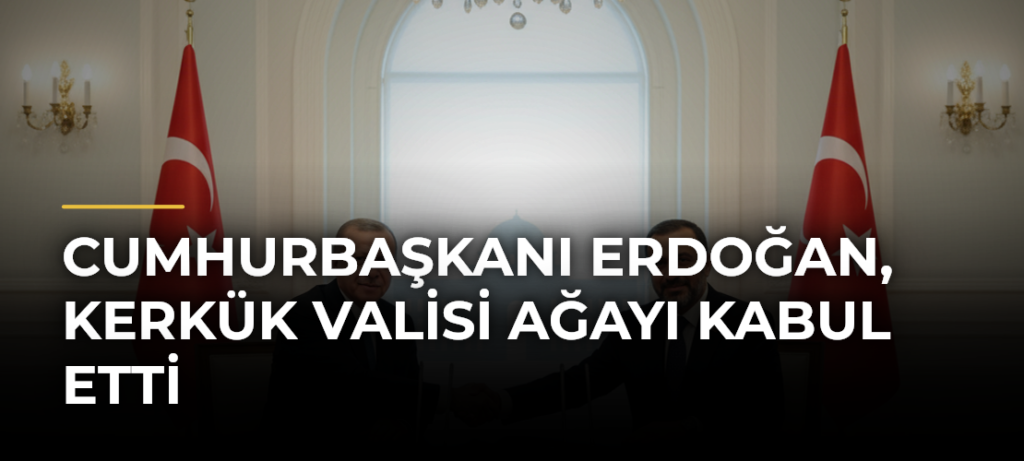 Cumhurbaşkanı Erdoğan, Kerkük Valisi Ağayı kabul etti