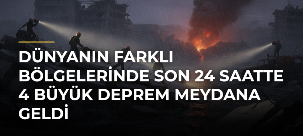 Dünyanın Farklı Bölgelerinde Son 24 Saatte 4 Büyük Deprem Meydana Geldi