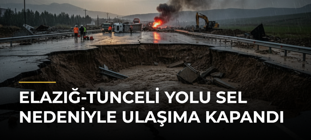 Elazığ-Tunceli yolu sel nedeniyle ulaşıma kapandı