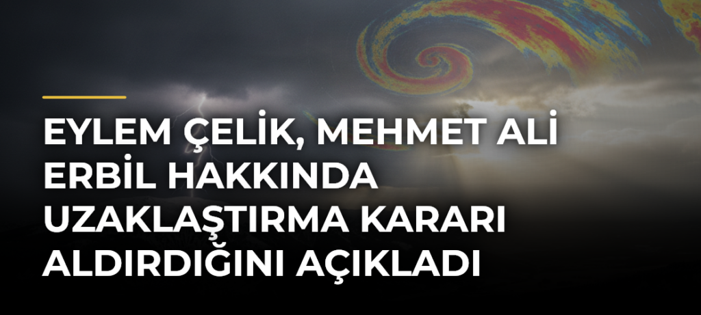 Eylem Çelik, Mehmet Ali Erbil hakkında uzaklaştırma kararı aldırdığını açıkladı
