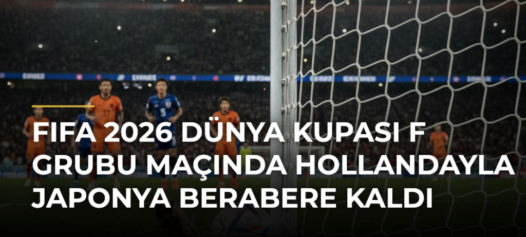 FIFA 2026 Dünya Kupası F Grubu maçında Hollandayla Japonya berabere kaldı