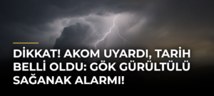 DİKKAT! AKOM Uyardı, Tarih Belli Oldu: Gök Gürültülü Sağanak Alarmı!
