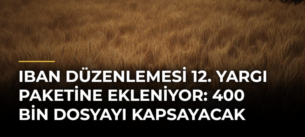 IBAN düzenlemesi 12. Yargı Paketine ekleniyor: 400 bin dosyayı kapsayacak