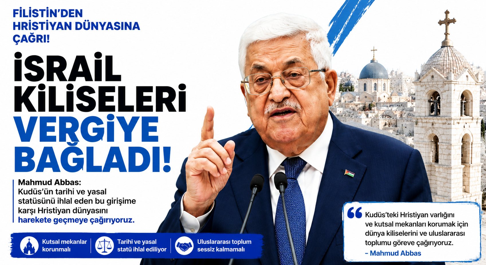 Filistin’den İsrail’in Kilise Vergi Kararına Sert Tepki