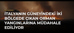 İtalyanın güneyindeki iki bölgede çıkan orman yangınlarına müdahale ediliyor