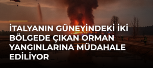 İtalyanın güneyindeki iki bölgede çıkan orman yangınlarına müdahale ediliyor