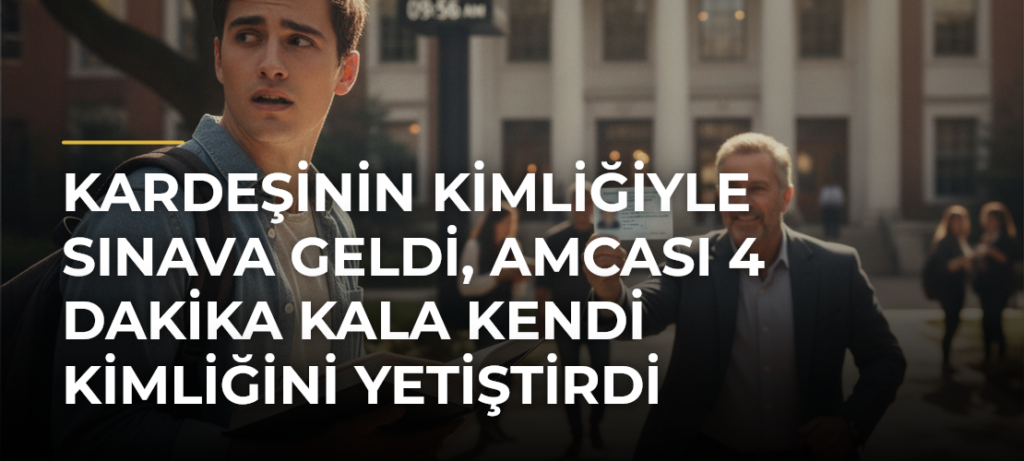 Kardeşinin kimliğiyle sınava geldi, amcası 4 dakika kala kendi kimliğini yetiştirdi