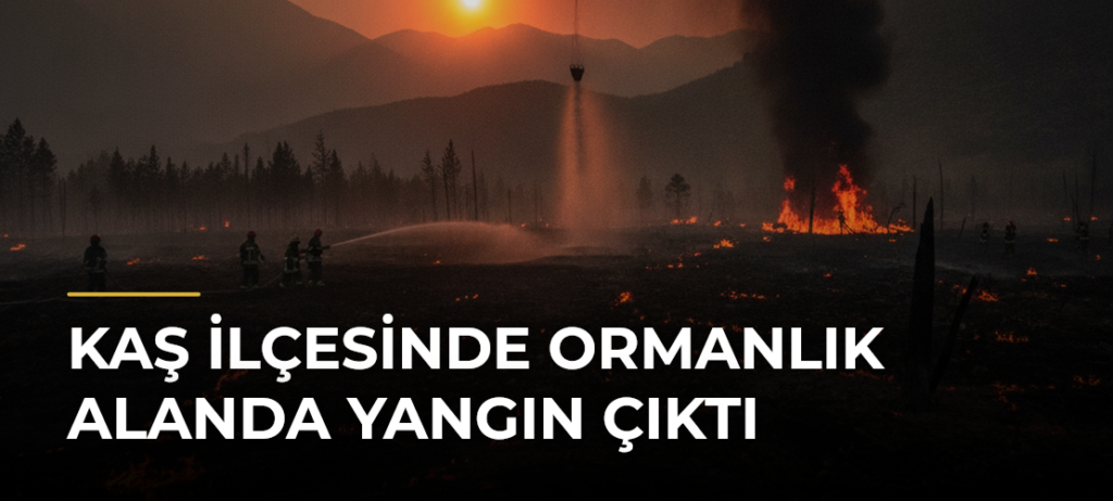 Kaş ilçesinde ormanlık alanda yangın çıktı