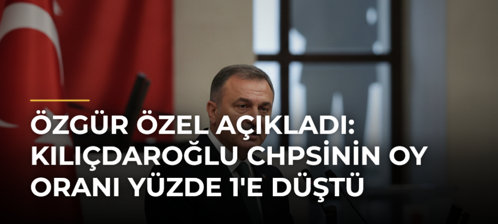 Özgür Özel açıkladı: Kılıçdaroğlu CHPsinin oy oranı yüzde 1’e düştü