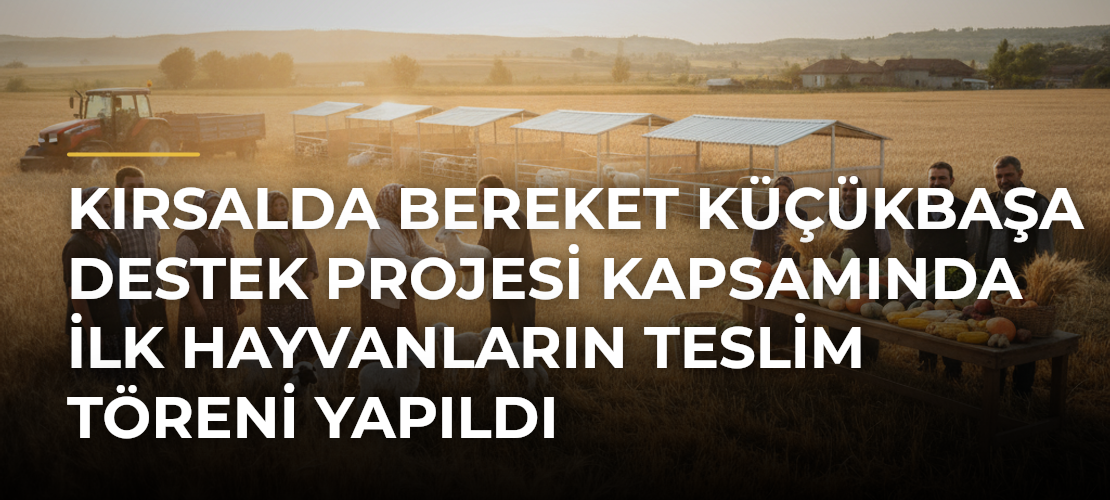 Kırsalda Bereket Küçükbaşa Destek Projesi kapsamında ilk hayvanların teslim töreni yapıldı