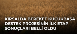 Kırsalda Bereket Küçükbaşa Destek Projesinin İlk Etap Sonuçları Belli Oldu