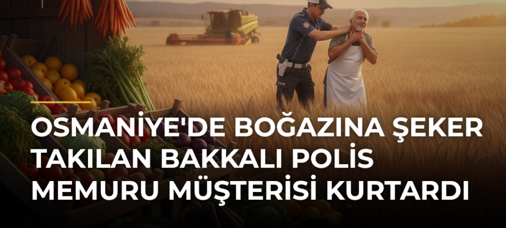 Osmaniye’de Boğazına Şeker Takılan Bakkalı Polis Memuru Müşterisi Kurtardı