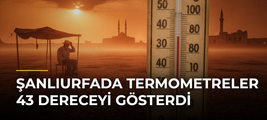 Şanlıurfada termometreler 43 dereceyi gösterdi