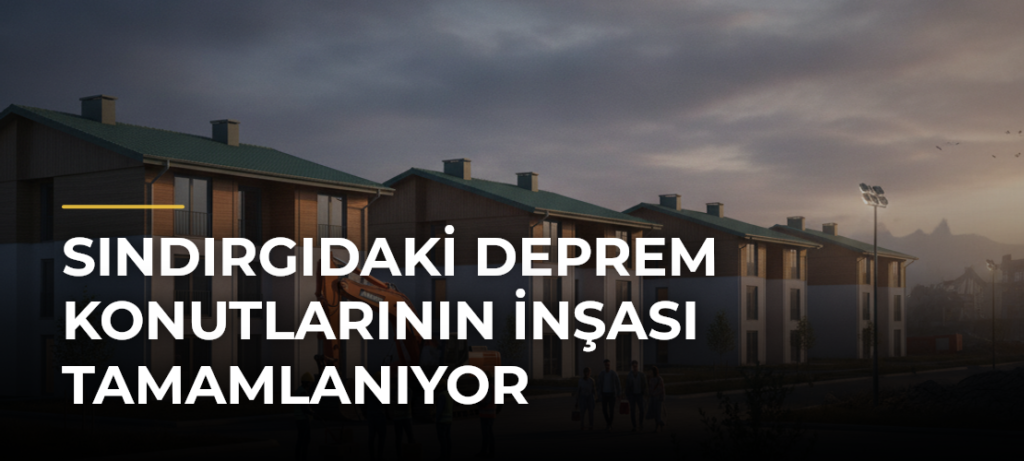 Sındırgıdaki Deprem Konutlarının İnşası Tamamlanıyor