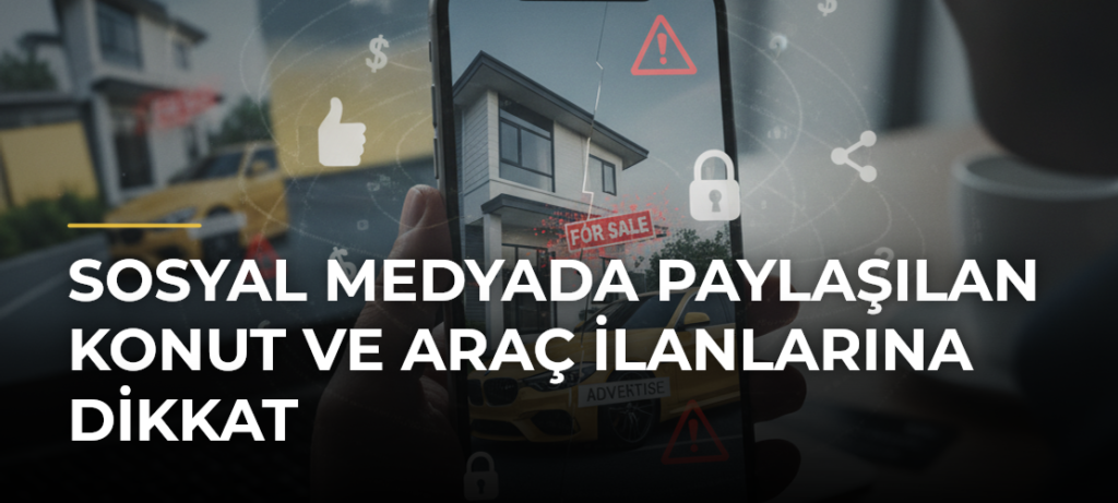 Sosyal Medyada Paylaşılan Konut ve Araç İlanlarına Dikkat