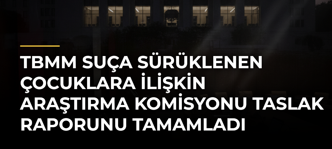 TBMM Suça Sürüklenen Çocuklara İlişkin Araştırma Komisyonu Taslak Raporunu Tamamladı