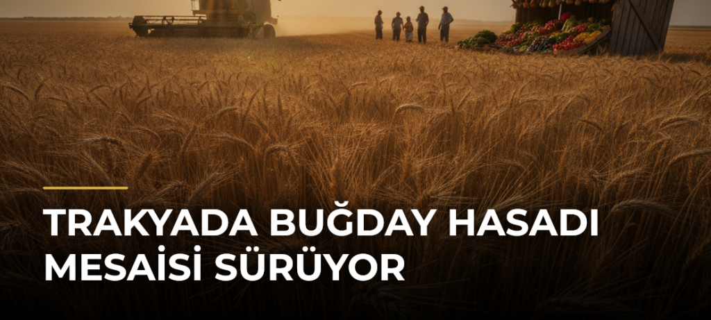 Trakyada Buğday Hasadı Mesaisi Sürüyor