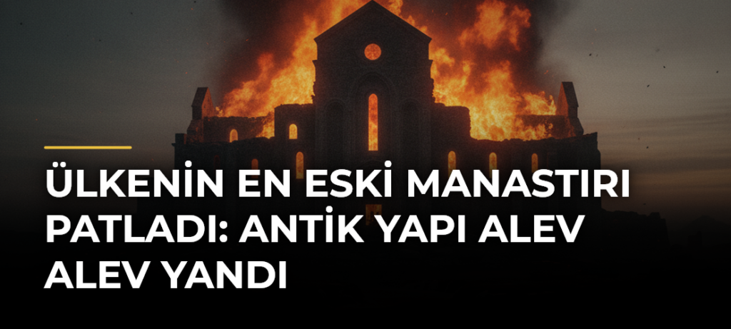 Ülkenin En Eski Manastırı Patladı: Antik Yapı Alev Alev Yandı