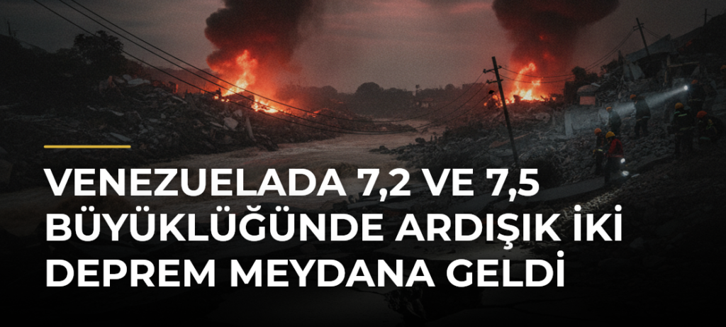Venezuelada 7,2 ve 7,5 Büyüklüğünde Ardışık İki Deprem Meydana Geldi