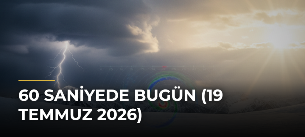 60 Saniyede Bugün (19 Temmuz 2026)