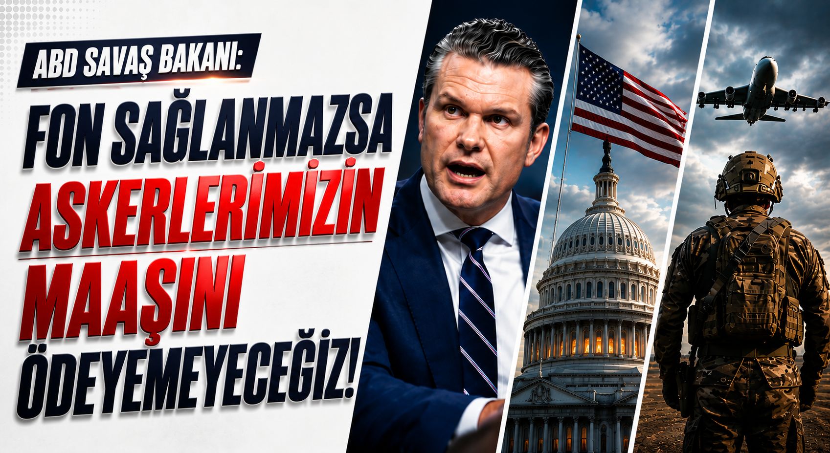 Hegseth, Fon Sağlanmazsa Askerlerin Maaşlarını Ödeyemeyiz