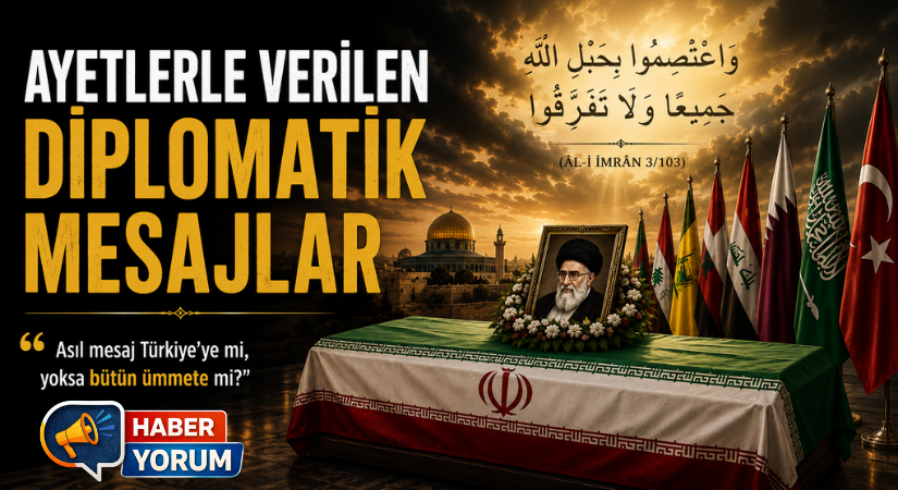İran’da Cenaze Töreninde Dikkat Çeken Kur’an Mesajları