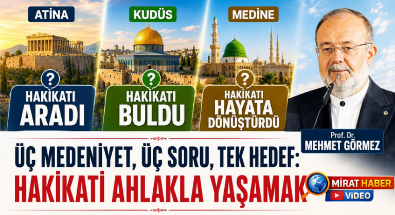 “Mehmet Görmez: Atina hakikati aradı, Kudüs hakikati buldu, Medine ise hakikati hayata dönüştürdü.”