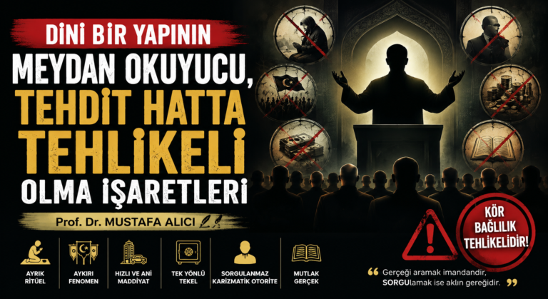 Dini Bir Yapının Meydan Okuyucu, Tehdit Hatta Tehlikeli Olma İşaretleri