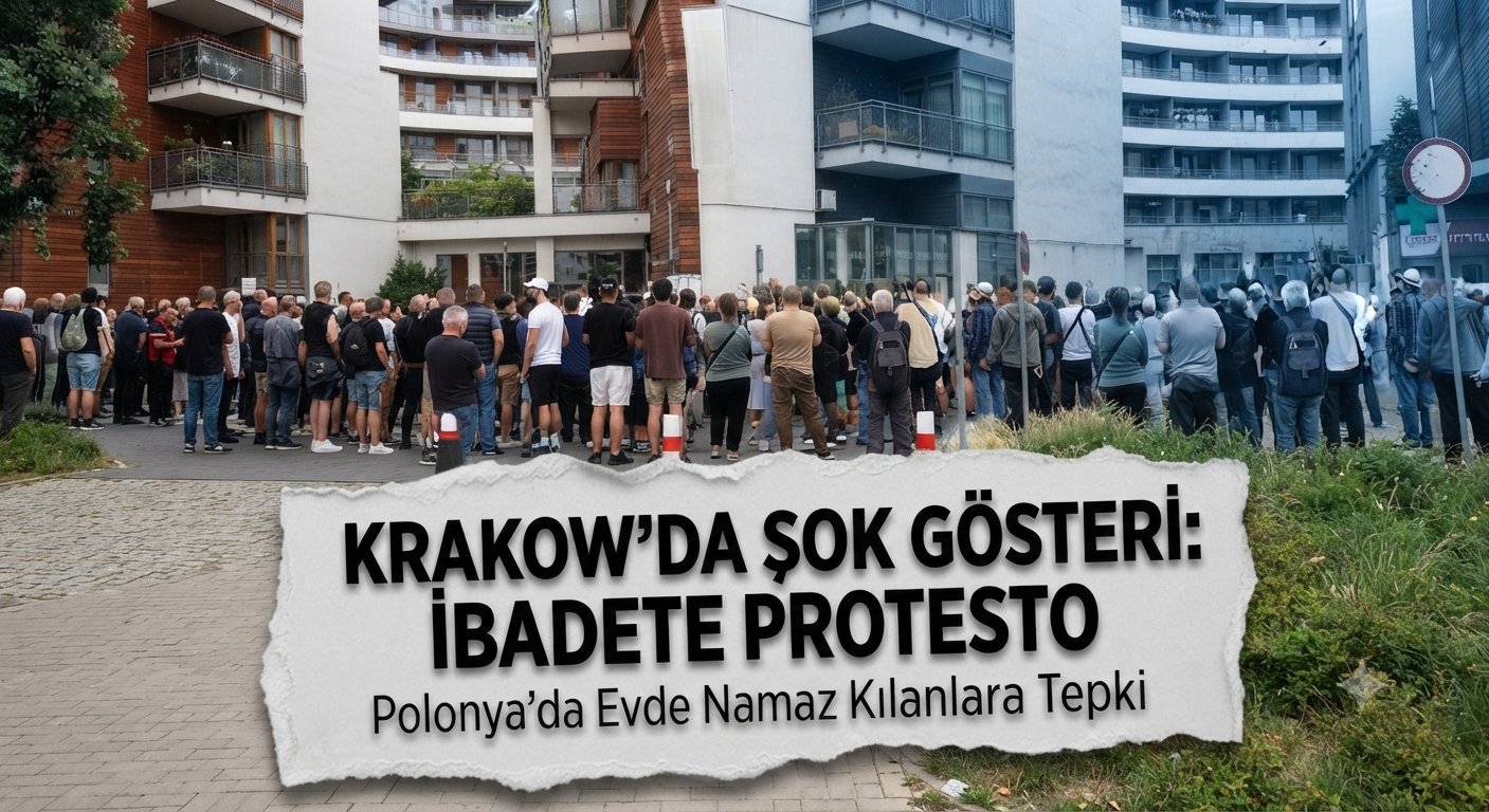Polonya’da Namaz Kılan Müslümanlar Protesto Edildi