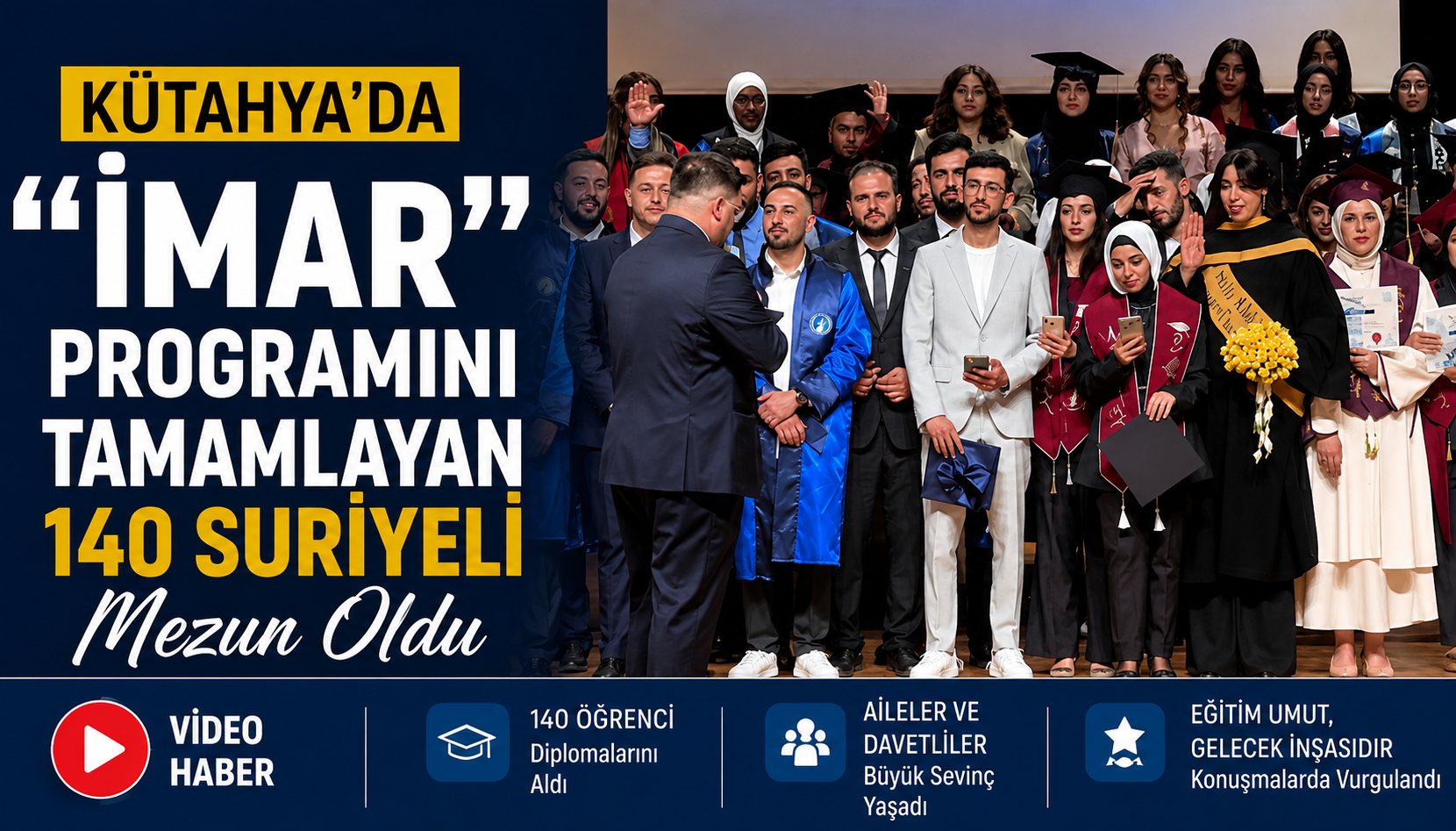 İmar, Programını Tamamlayan 140 Suriyeli Mezun Oldu