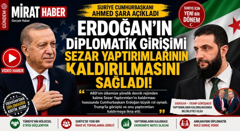 Sezar Yaptırımlarının Kaldırılmasında Erdoğan’ın Rolü