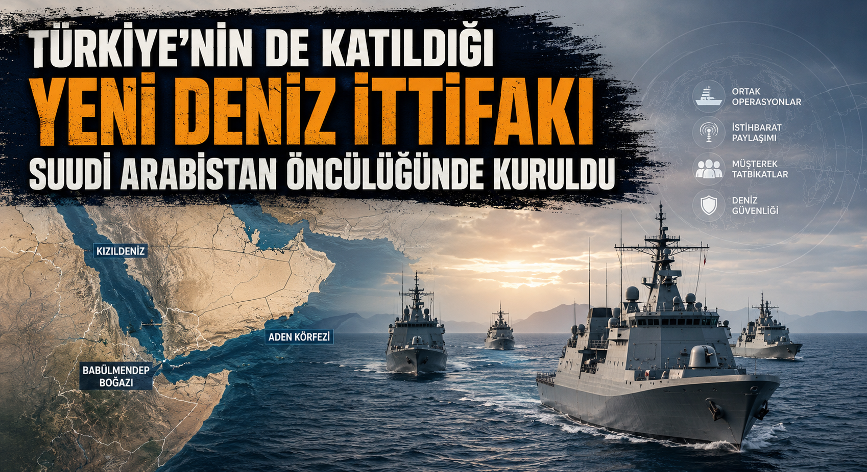 TÜRKİYE’NİN DE KATILDIĞI YENİ DENİZ İTTİFAKI SUUDİ ARABİSTAN ÖNCÜLÜĞÜNDE KURULDU