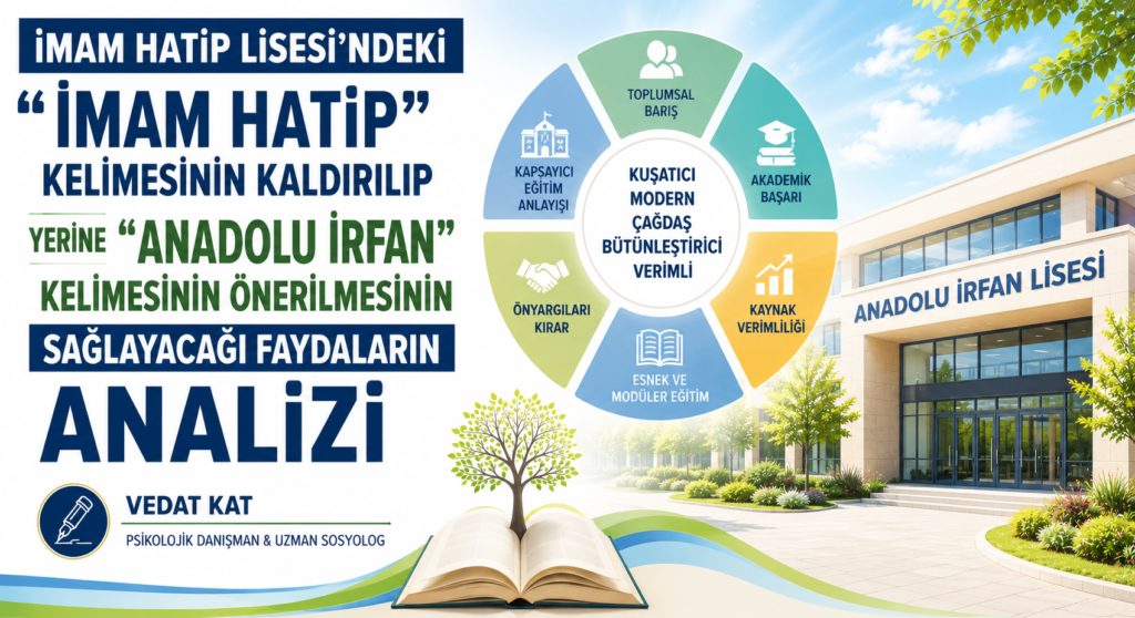 İMAM HATİP LİSESİ’NDEKİ “İMAM HATİP” KELİMESİNİN KALDIRILIP YERİNE “ANADOLU İRFAN” KELİMESİNİN ÖNERİLMESİNİN SAĞLAYACAĞI FAYDALARIN ANALİZİ