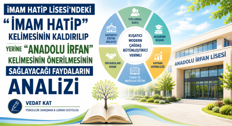 İMAM HATİP LİSESİ’NDEKİ “İMAM HATİP” KELİMESİNİN KALDIRILIP YERİNE “ANADOLU İRFAN” KELİMESİNİN ÖNERİLMESİNİN SAĞLAYACAĞI FAYDALARIN ANALİZİ