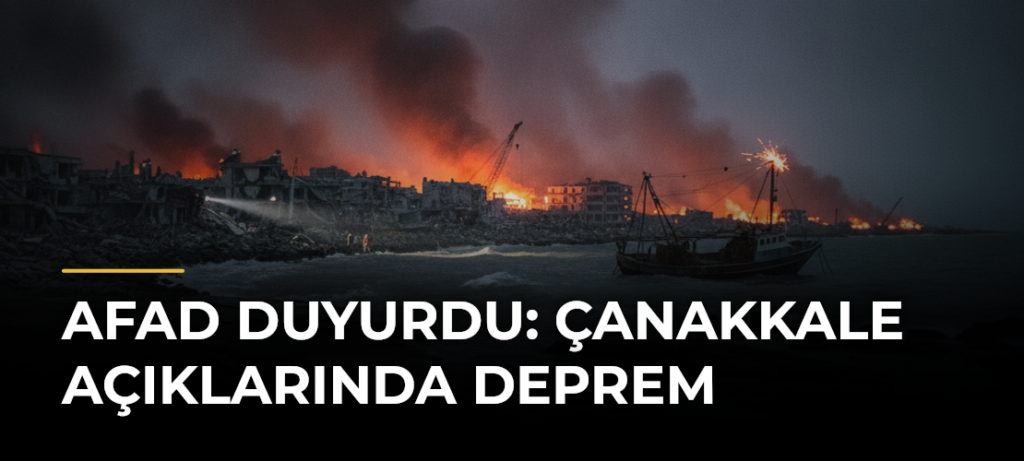 AFAD Duyurdu: Çanakkale Açıklarında Deprem