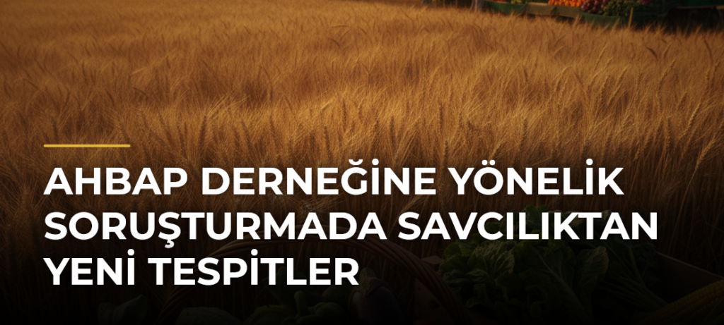 Ahbap Derneğine Yönelik Soruşturmada Savcılıktan Yeni Tespitler