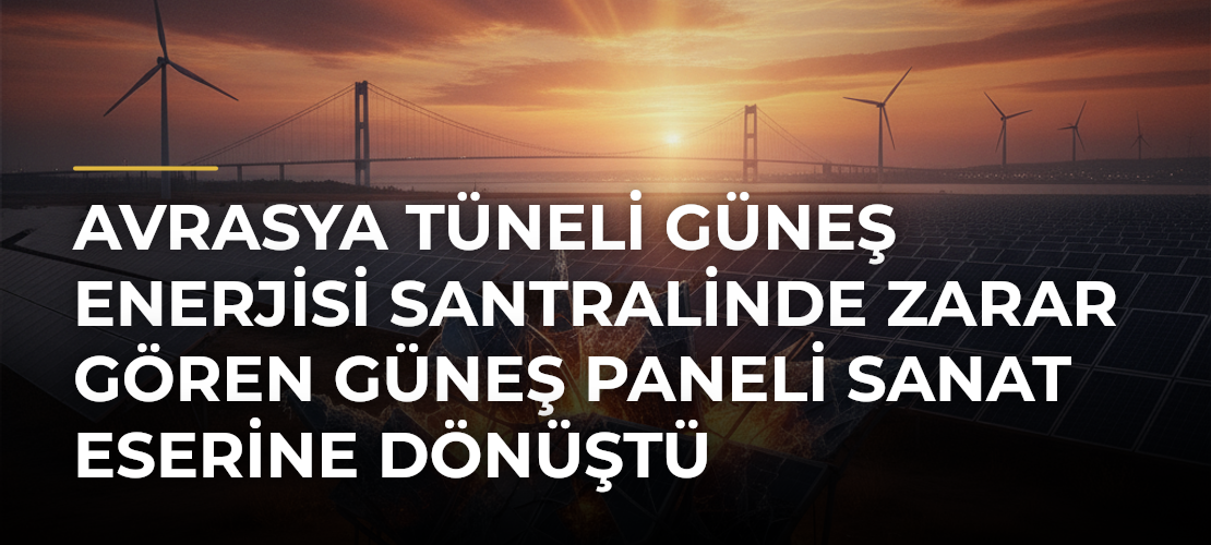 Avrasya Tüneli Güneş Enerjisi Santralinde Zarar Gören Güneş Paneli Sanat Eserine Dönüştü