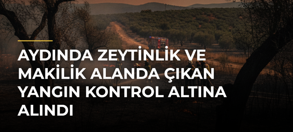 Aydında Zeytinlik ve Makilik Alanda Çıkan Yangın Kontrol Altına Alındı