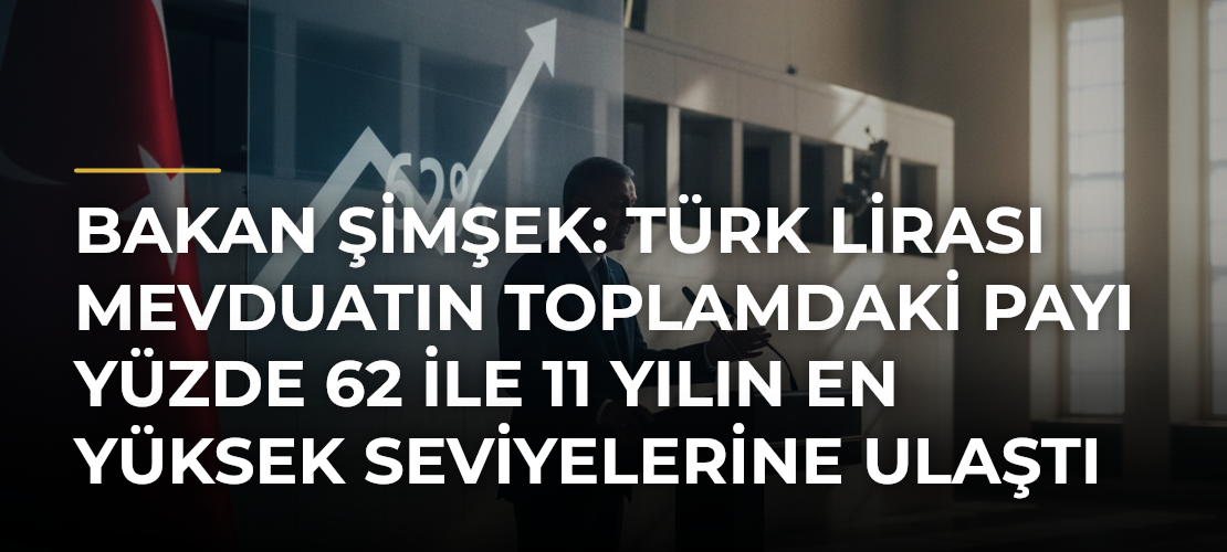 Bakan Şimşek: Türk lirası mevduatın toplamdaki payı yüzde 62 ile 11 yılın en yüksek seviyelerine ulaştı - Mirat Haber