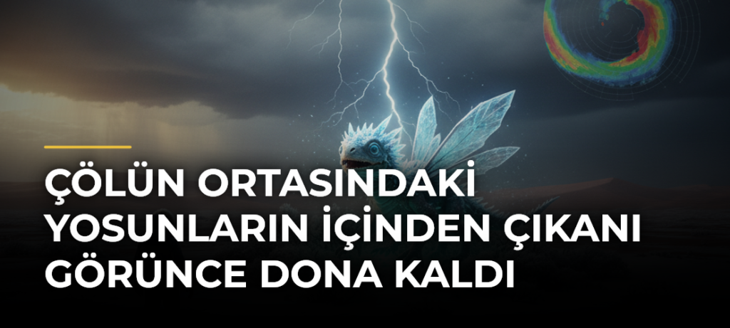 Çölün Ortasındaki Yosunların İçinden Çıkanı Görünce Dona Kaldı