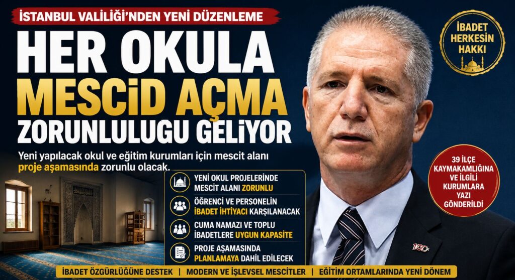 Her Okula Mescid Açma Zorunluluğu Geliyor